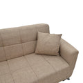 Canapea extensibila Modesto cu 3 locuri si lada de depozitare, Bej, 215x85x80 cm, foto produs 6