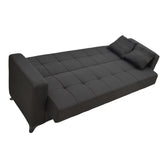 Canapea extensibila Modesto cu 3 locuri si lada de depozitare, Negru, 215x85x80 cm, detaliu produs