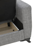 Canapea extensibila Modesto cu trei locuri cu spatiu de depozitare tesatura, Gri, 215x85x80 cm, foto produs 6