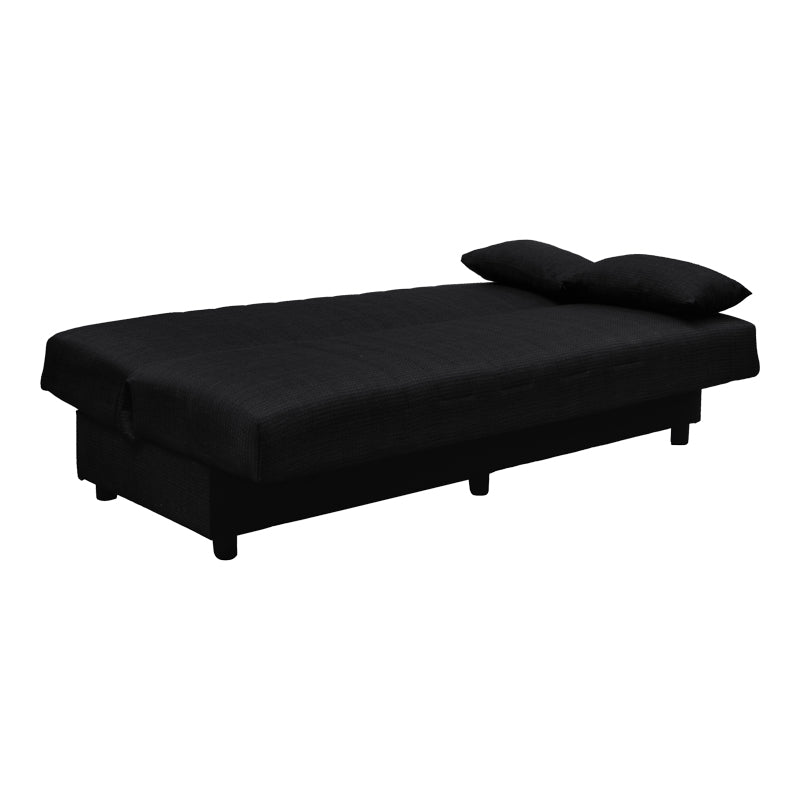 Canapea extensibila Romina, 3 locuri, cu spatiu de depozitare, Stofa, 180x75x85 cm - Antracit