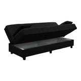 Canapea extensibila Romina, 3 locuri, cu spatiu de depozitare, Stofa, 180x75x85 cm - Antracit