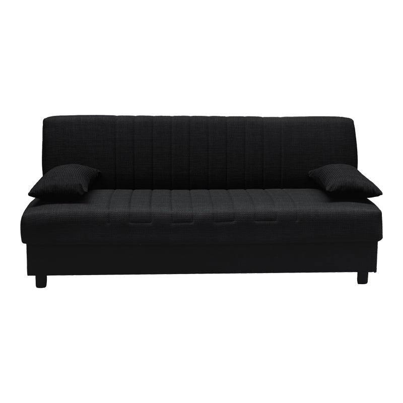 Canapea extensibila Romina, 3 locuri, cu spatiu de depozitare, Stofa, 180x75x85 cm - Antracit