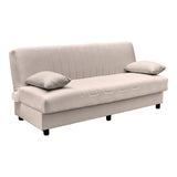 Canapea extensibila Romina, 3 locuri, cu spatiu de depozitare, Stofa, 180x75x85 cm - Bej