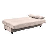 Canapea extensibila Romina, 3 locuri, cu spatiu de depozitare, Stofa, 180x75x85 cm - Bej
