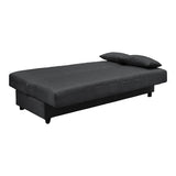 Canapea extensibila Romina, 3 locuri, cu spatiu de depozitare, Stofa, 180x75x85 cm - Gri