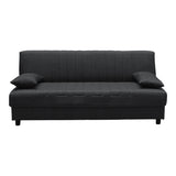 Canapea extensibila Romina, 3 locuri, cu spatiu de depozitare, Stofa, 180x75x85 cm - Gri