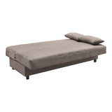 Canapea extensibila Romina, 3 locuri, cu spatiu de depozitare, Stofa, 180x75x85 cm - Maro