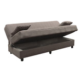 Canapea extensibila Romina, 3 locuri, cu spatiu de depozitare, Stofa, 180x75x85 cm - Maro