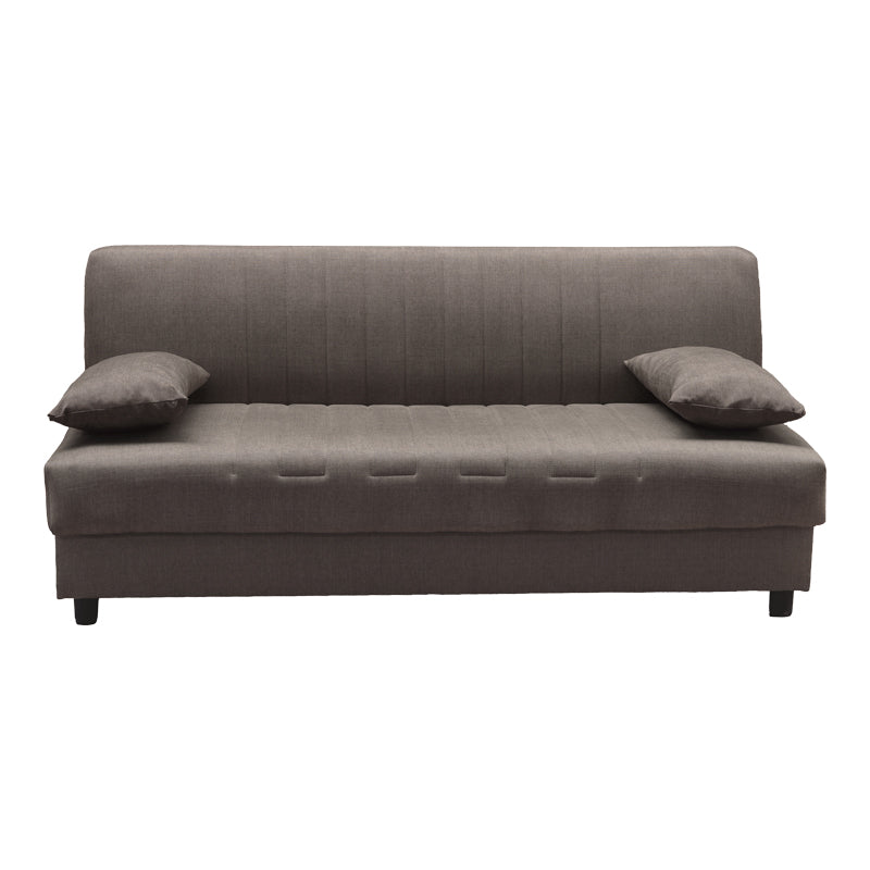 Canapea extensibila Romina, 3 locuri, cu spatiu de depozitare, Stofa, 180x75x85 cm - Maro