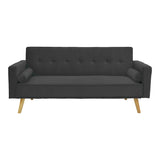 Canapea extensibila Success tesatura catifea 3 locuri, antracit, 190x80x84 cm - Antracit
