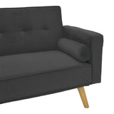 Canapea extensibila Success tesatura catifea 3 locuri, antracit, 190x80x84 cm - Antracit