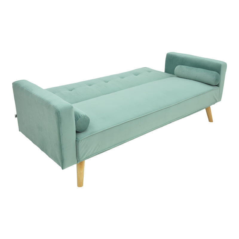 Canapea extensibila Success tesatura catifea 3 locuri, antracit, 190x80x84 cm - Verde