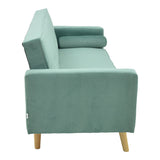 Canapea extensibila Success tesatura catifea 3 locuri, antracit, 190x80x84 cm - Verde