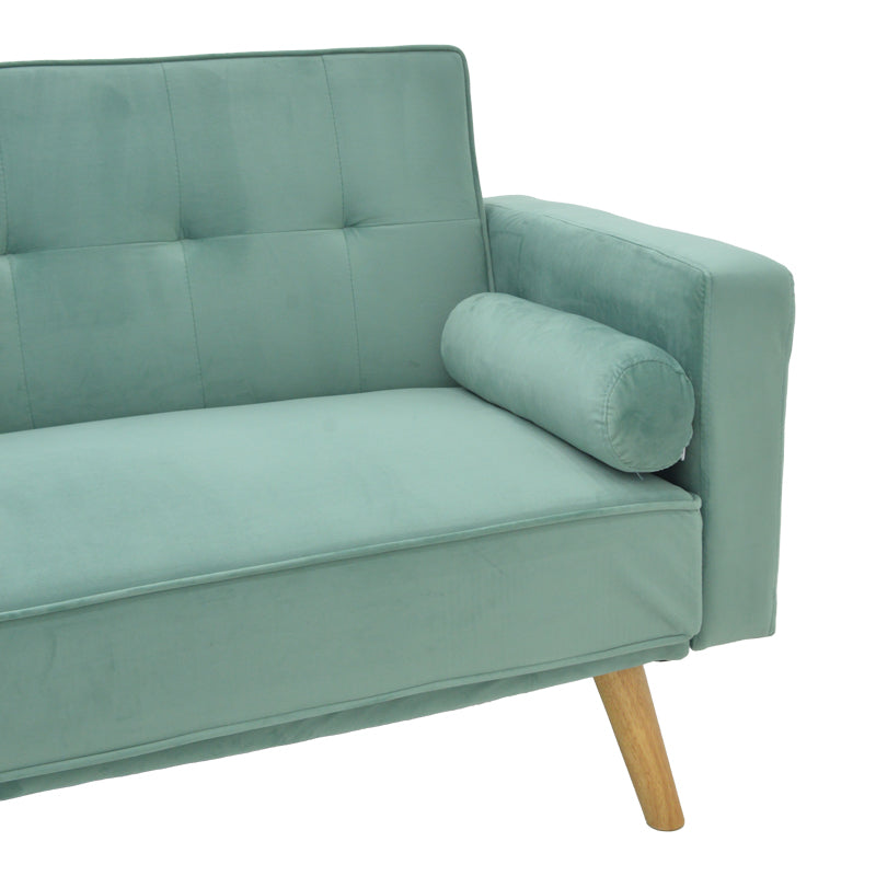Canapea extensibila Success tesatura catifea 3 locuri, antracit, 190x80x84 cm - Verde