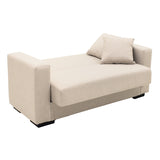 Canapea extensibila Vox, 2 locuri, cu spatiu de depozitare, Stofa, 150x84x83 cm - Bej