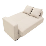 Canapea extensibila Vox, 2 locuri, cu spatiu de depozitare, Stofa, 150x84x83 cm - Bej