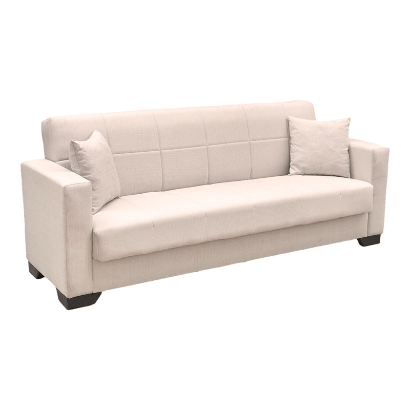 Canapea extensibila Vox, 3 locuri, cu spatiu de depozitare, Stofa, 210x84x83 cm - Bej