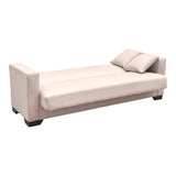 Canapea extensibila Vox, 3 locuri, cu spatiu de depozitare, Stofa, 210x84x83 cm - Bej