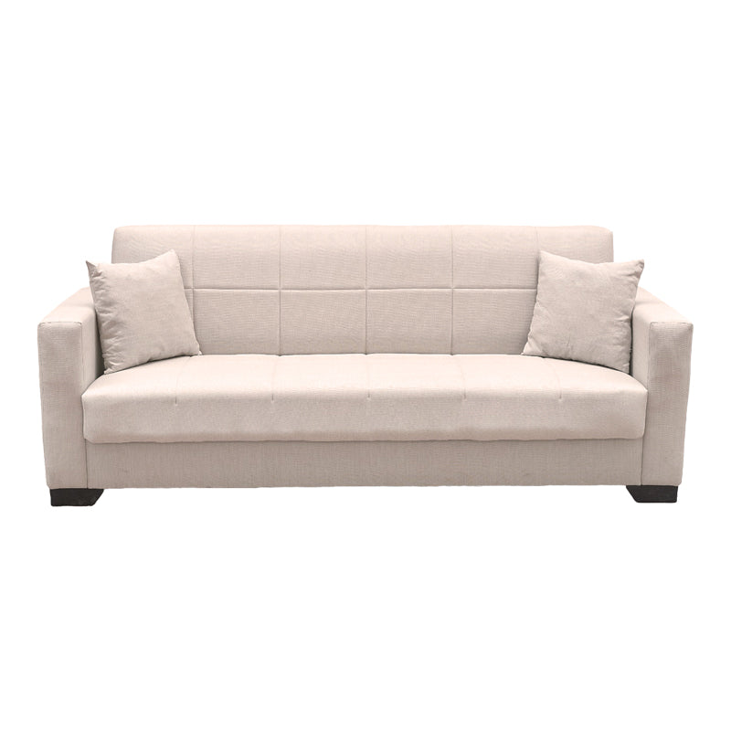 Canapea extensibila Vox, 3 locuri, cu spatiu de depozitare, Stofa, 210x84x83 cm - Bej