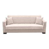 Canapea extensibila Vox, 3 locuri, cu spatiu de depozitare, Stofa, 210x84x83 cm - Bej
