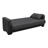 Canapea extensibila Vox, 3 locuri, cu spatiu de depozitare, Stofa, 210x84x83 cm - Gri