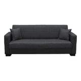 Canapea extensibila Vox, 3 locuri, cu spatiu de depozitare, Stofa, 210x84x83 cm - Gri