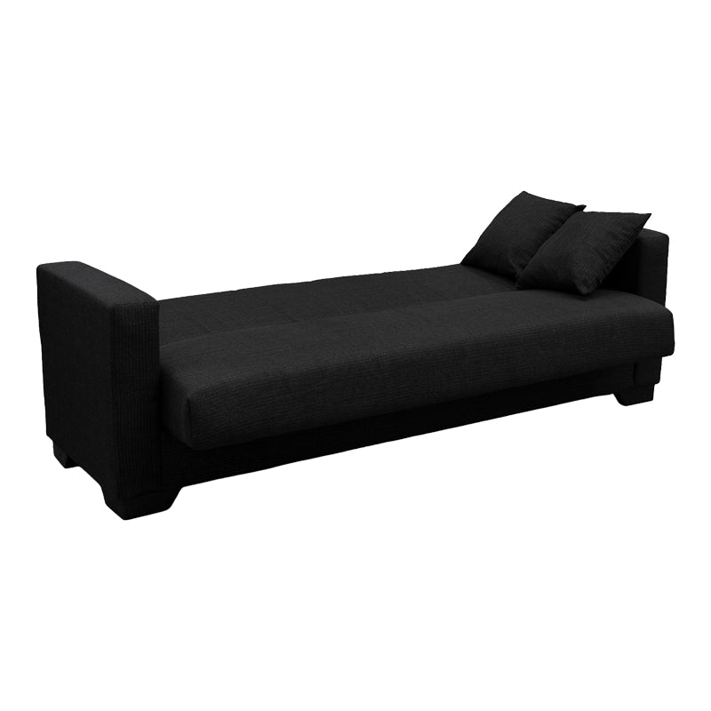 Canapea extensibila Vox, 3 locuri, cu spatiu de depozitare, Stofa, 210x84x83 cm - Antracit