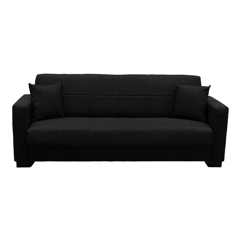 Canapea extensibila Vox, 3 locuri, cu spatiu de depozitare, Stofa, 210x84x83 cm - Antracit