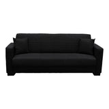 Canapea extensibila Vox, 3 locuri, cu spatiu de depozitare, Stofa, 210x84x83 cm - Antracit