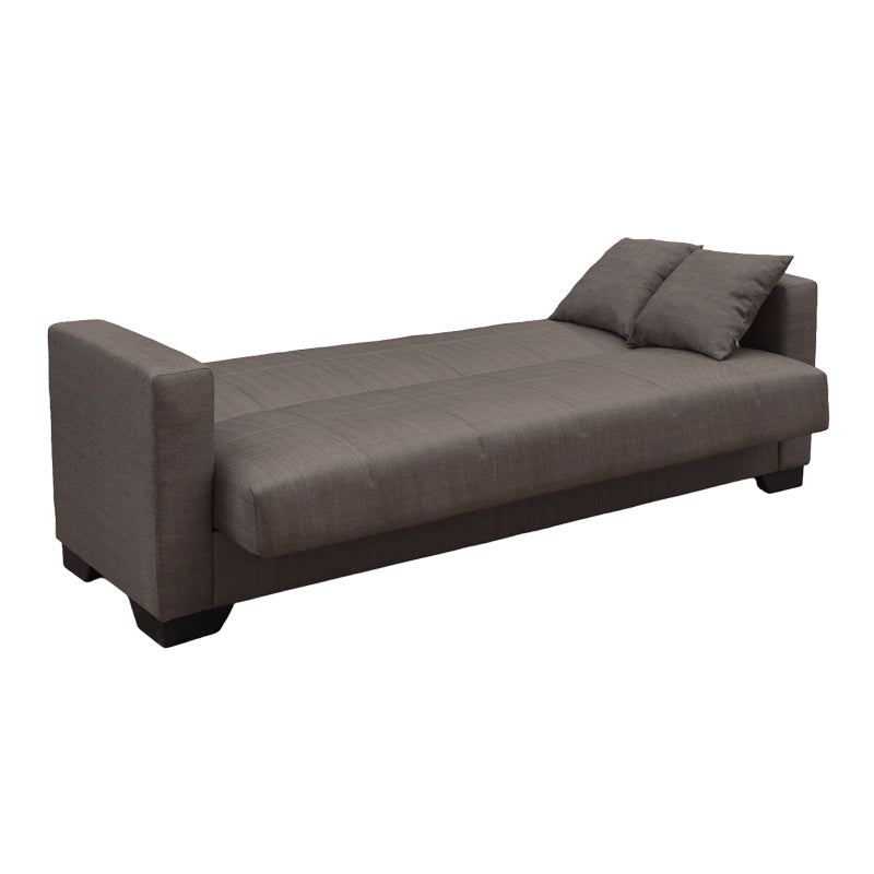 Canapea extensibila Vox, 3 locuri, cu spatiu de depozitare, Stofa, 210x84x83 cm - Maro