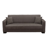 Canapea extensibila Vox, 3 locuri, cu spatiu de depozitare, Stofa, 210x84x83 cm - Maro