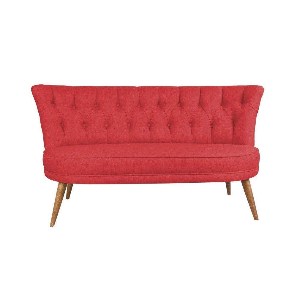 Canapea Fixa cu 2 Locuri Richland Loveseat, 140x71x80 cm - Rosu