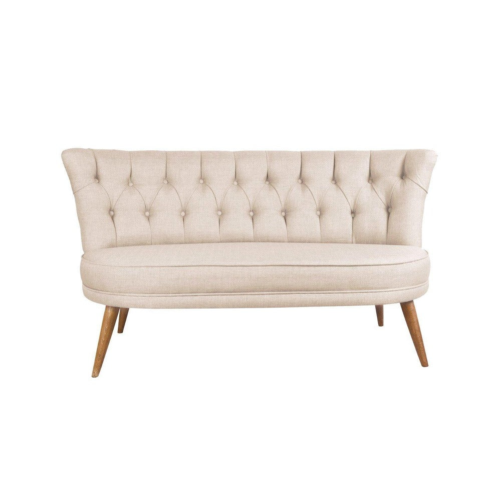 Canapea Fixa cu 2 Locuri Richland Loveseat, 140x71x80 cm - Crem