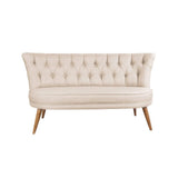 Canapea Fixa cu 2 Locuri Richland Loveseat, 140x71x80 cm - Crem