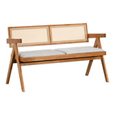 Canapea Light Walnut-Light Grey pentru locuință, vedere frontală