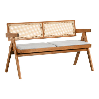 Canapea Light Walnut-Light Grey pentru locuință, vedere frontală