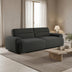Canapea Harmonious, Stofa teddy, Antracit, 224x92x81 cm