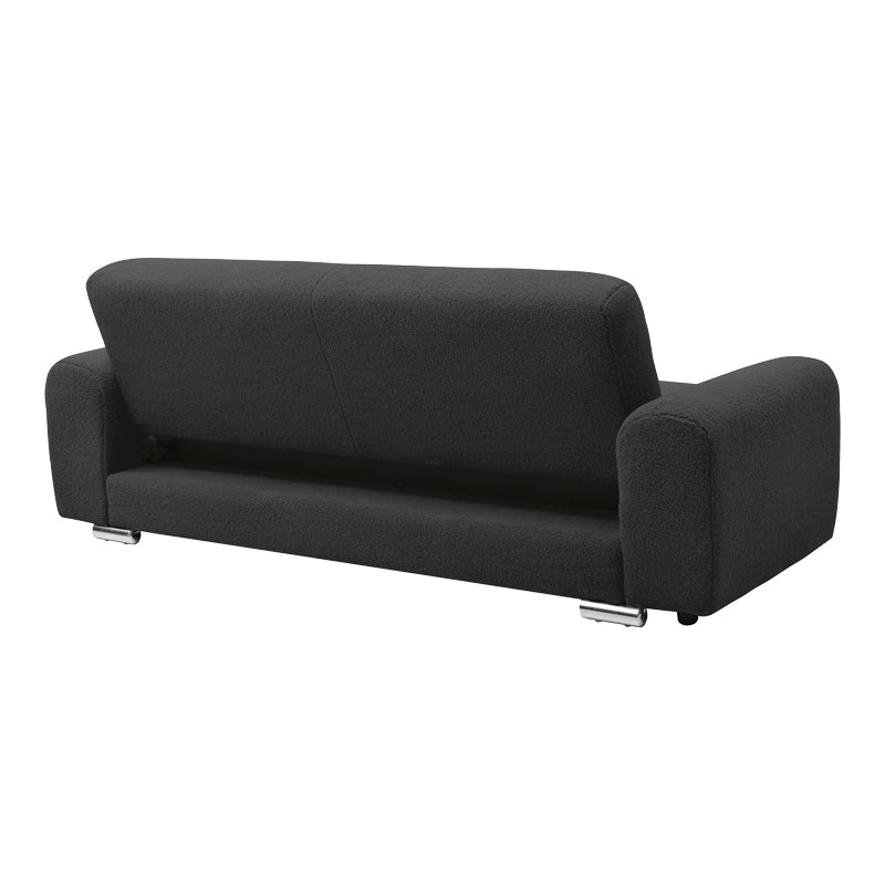 Canapea Harmonious, Stofa teddy, Antracit, 224x92x81 cm, imagine produs 4