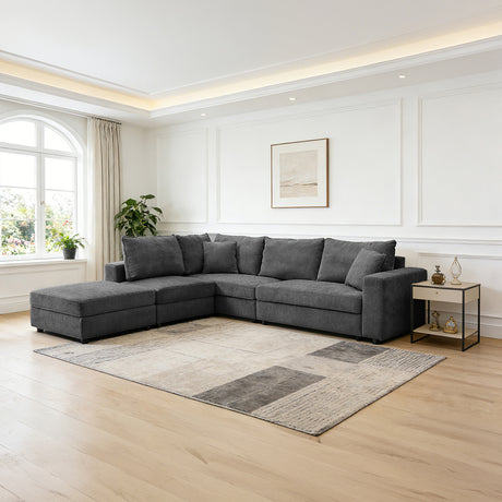 Canapea Navaro, Stofa, 281x256x85 cm