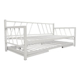 Canapea-Pat cu functie dubla Remmie, metal, Alb, 90x190 cm - Alb