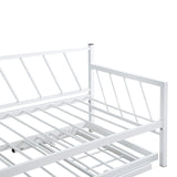 Canapea-Pat cu functie dubla Remmie, metal, Alb, 90x190 cm - Alb