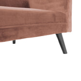 Canapea - pat Dream cu taburet din catifeaa marului putred, Roz, 209x157x80 cm, foto produs