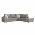 Coltar Canapea reversibila London stofa gri perne gri deschis 296x246x95 cm