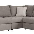 Canapea reversibila London stofa gri perne, gri deschis, 296x246x95 cm, foto produs