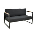 Canapea Two-seater sofa Aurelio, Negru, 130x74x63 cm Pakoworld, imagine principala produs, Canapea Fixa, culoare Negru, dimensiuni 130 74 63 cm