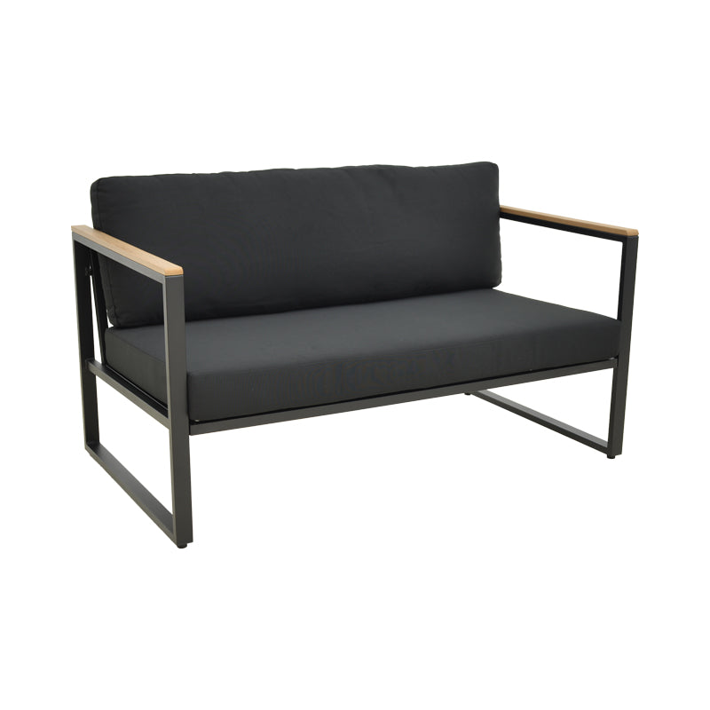 Canapea Two-seater sofa Aurelio, Negru, 130x74x63 cm