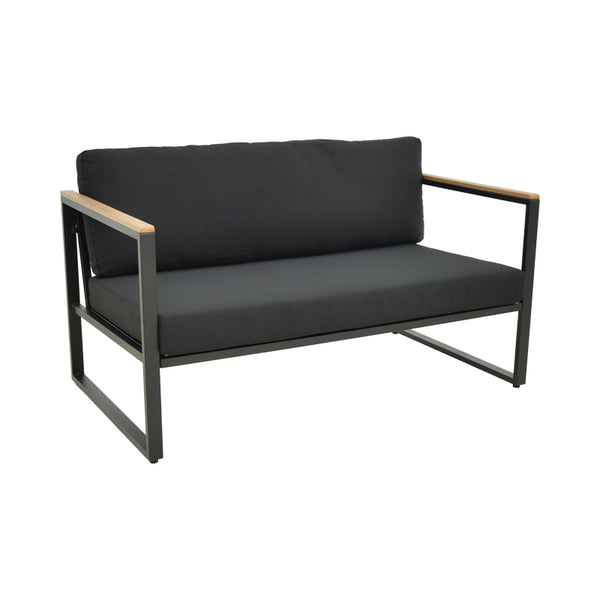 Canapea Two-seater sofa Aurelio, Negru, 130x74x63 cm