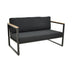 Canapea Two-seater sofa Aurelio, Negru, 130x74x63 cm Pakoworld, imagine principala produs, Canapea Fixa, culoare Negru, dimensiuni 130 74 63 cm