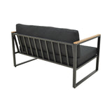 Canapea Two-seater sofa Aurelio, Negru, 130x74x63 cm