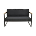 Canapea Two-seater sofa Aurelio, Negru, 130x74x63 cm Pakoworld, imagine produs 4, Canapea Fixa, culoare Negru, dimensiuni 130 74 63 cm